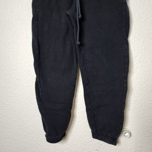 TNA x Aritzia Cozy Fleece Boyfriend Sweatpants Black Small - Picture 2 of 6